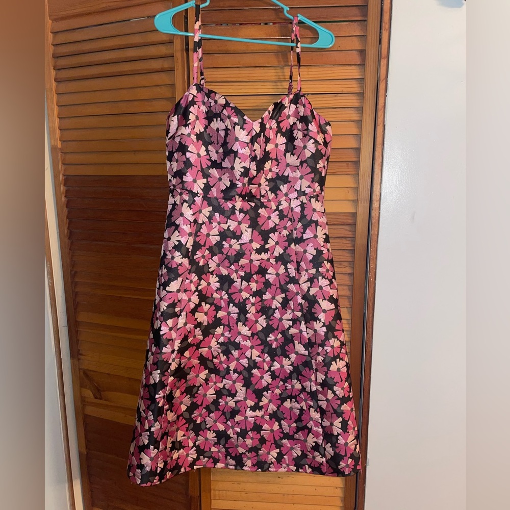 kate spade Black Dress with Pink Floral Print